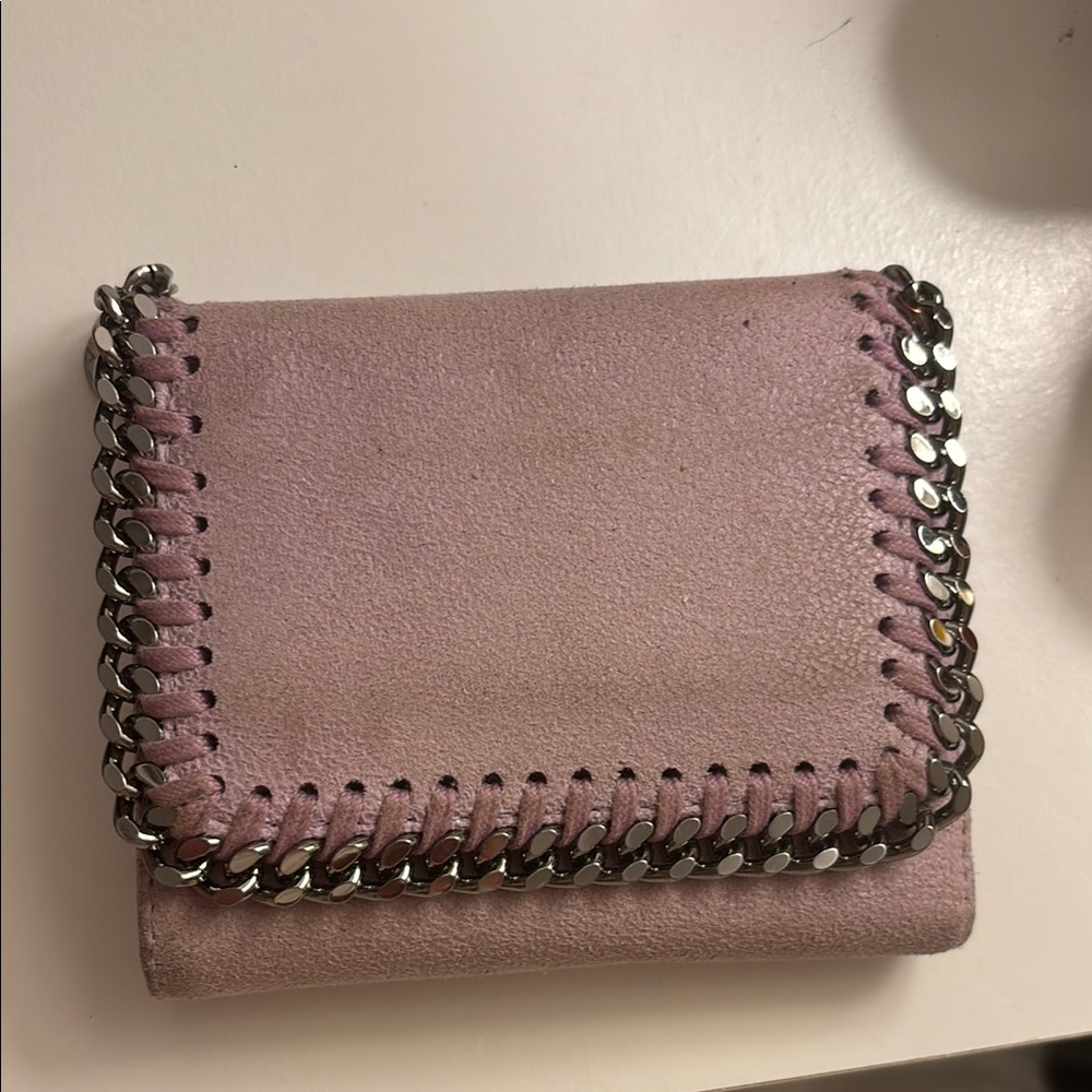 Stella McCartney Chain-Trim Pink Wallet